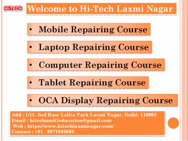 Tablet repairing course in Delhi