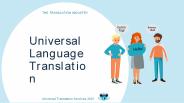 Universal Language Translation
