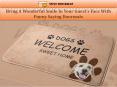 Bring A Wonderful Smile In Your Guest's Face With Funny Saying Doormats PowerPoint PPT Presentation