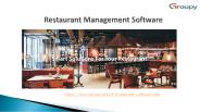 Restaurant Management Software