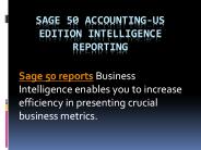 Sage 50 Accounting-US Edition Intelligence Reporting