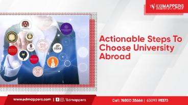 Actionable Steps to choose University Abroad