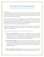 Data Science Course for Non-programmers