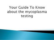Your Guide To Know about the mycoplasma testing