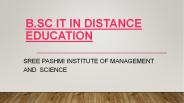 B.Sc IT in distance education