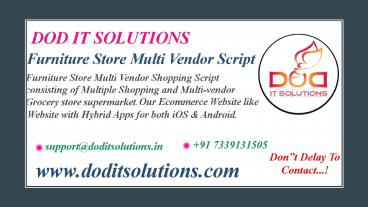 Best Furniture Store Multi Vendor Script - DOD IT SOLUTIONS