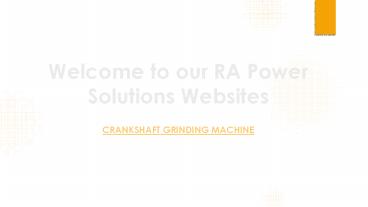 Crankshaft Reconditioning by RA Power Solutions