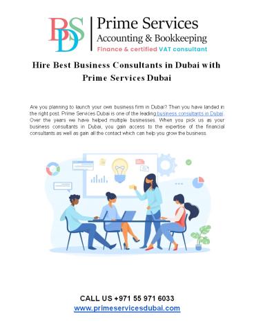 Hire Best Business Consultants in Dubai with Prime Services Dubai