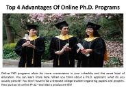 The Most Significant Benefits of Online Doctoral Programs