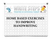 Home Based Exercises to Improve Handwriting