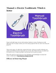 Manual vs Electric Toothbrush: Which is better