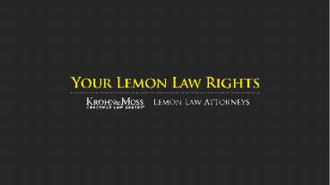 Hire A Experienced Lemon Law Attorney