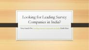 Leading Survey Companies in India | IR Bureau