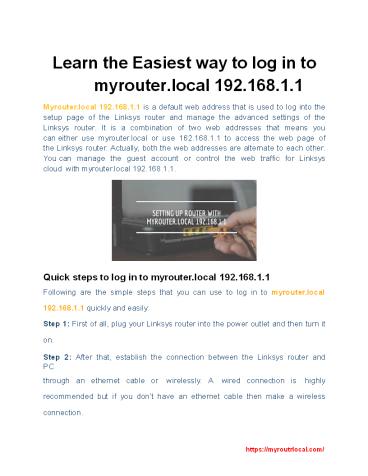 Myrouter.local 192.168.1.1