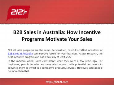 B2B Sales in Australia: How Incentive Programs Motivate Your Sales
