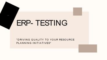 ERP Testing Services- BugRaptors