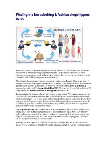 Finding the best clothing & fashion dropshippers in US