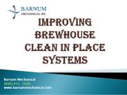 Improving Brewside Clean in place systems