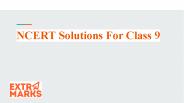 NCERT Solutions For Class 9