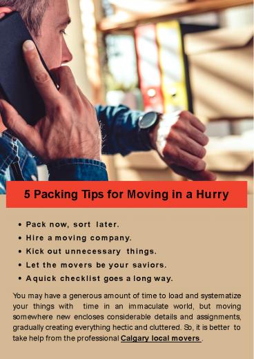 5 Packing Tips for Moving in a Hurry