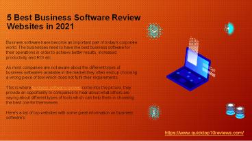 5 Best Business Software Review Websites in 2021