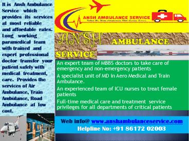 Get No. 1 Train Ambulance Service from Guwahati