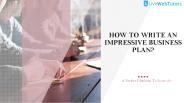 How to Write an Impressive Business Plan?