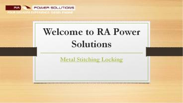 Cast Iron Block Repair by Metal Stitching In India and Other Country