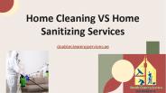 Home Cleaning VS Home Sanitizing Services