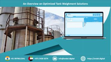 Optimized Tank Weighment Solutions