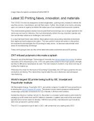 Latest 3D Printing News, innovation, and materials