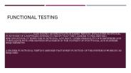 Functional Testing