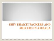 Packers and movers Ambala