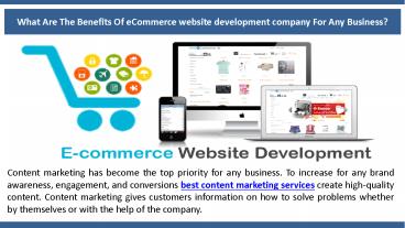 What Are The Benefits Of eCommerce website development company For Any Business?