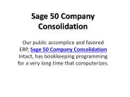 How to Create a Consolidated Company in Sage 50?
