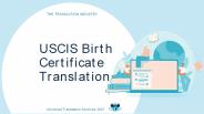 Birth Certificate Translation For USCIS (1)