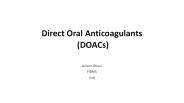 Direct oral anticoagulants (DOACs)