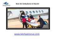 Air ambulance in Ranchi