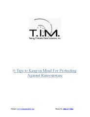6 Tips to Protect against Ransomware