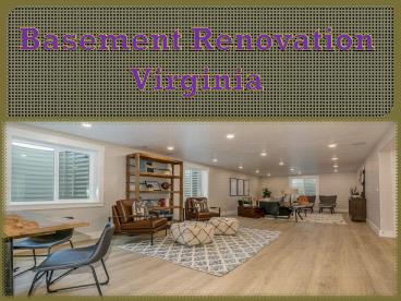 Basement - Renovation -Virginia
