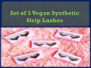 Set of 5 Vegan Synthetic Strip Lashes