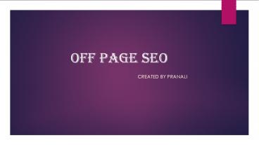 off page SEO