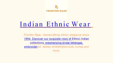 Indian Ethnic Wear