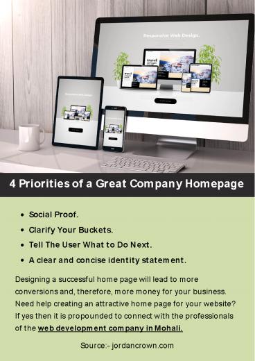 4 Priorities of a Great Company Homepage