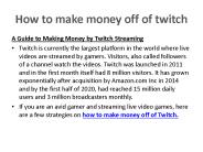 how to make money off of twitch