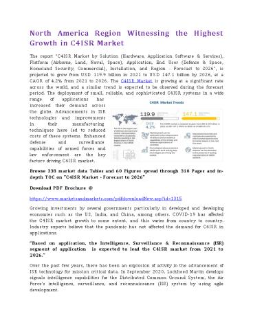 North America Region Witnessing the Highest Growth in C4ISR Market
