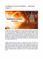 Vashikaran removal solution - Astrology Support