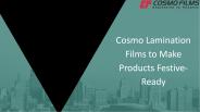 Thermal Lamination Films South Africa | Cosmo Films
