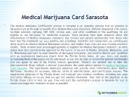 Medical Marijuana Certification process in Sarasota