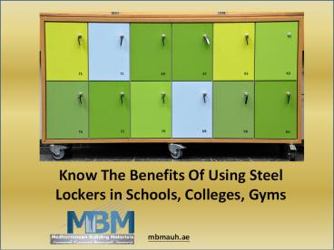 Metal, Steel Lockers in Dubai, Abu Dhabi, UAE | Benefits of Using Steel Lockers